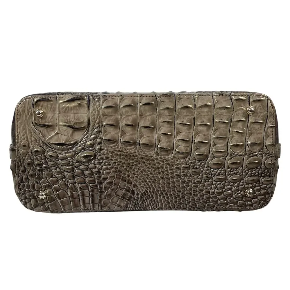 Brahmin Medium Duxbury Satchel Bag Melborne Coffee Brown Croc